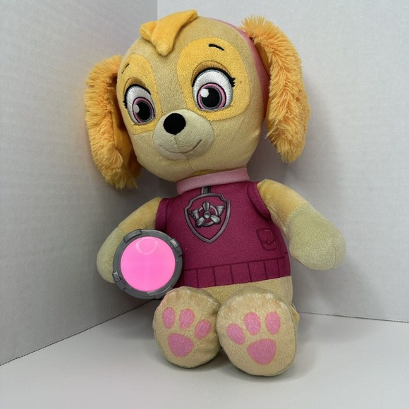 Paw Patrol Skye Snuggle Up Plush Pink Flashlight Sounds Working Stuffed Animal - Picture 1 of 11